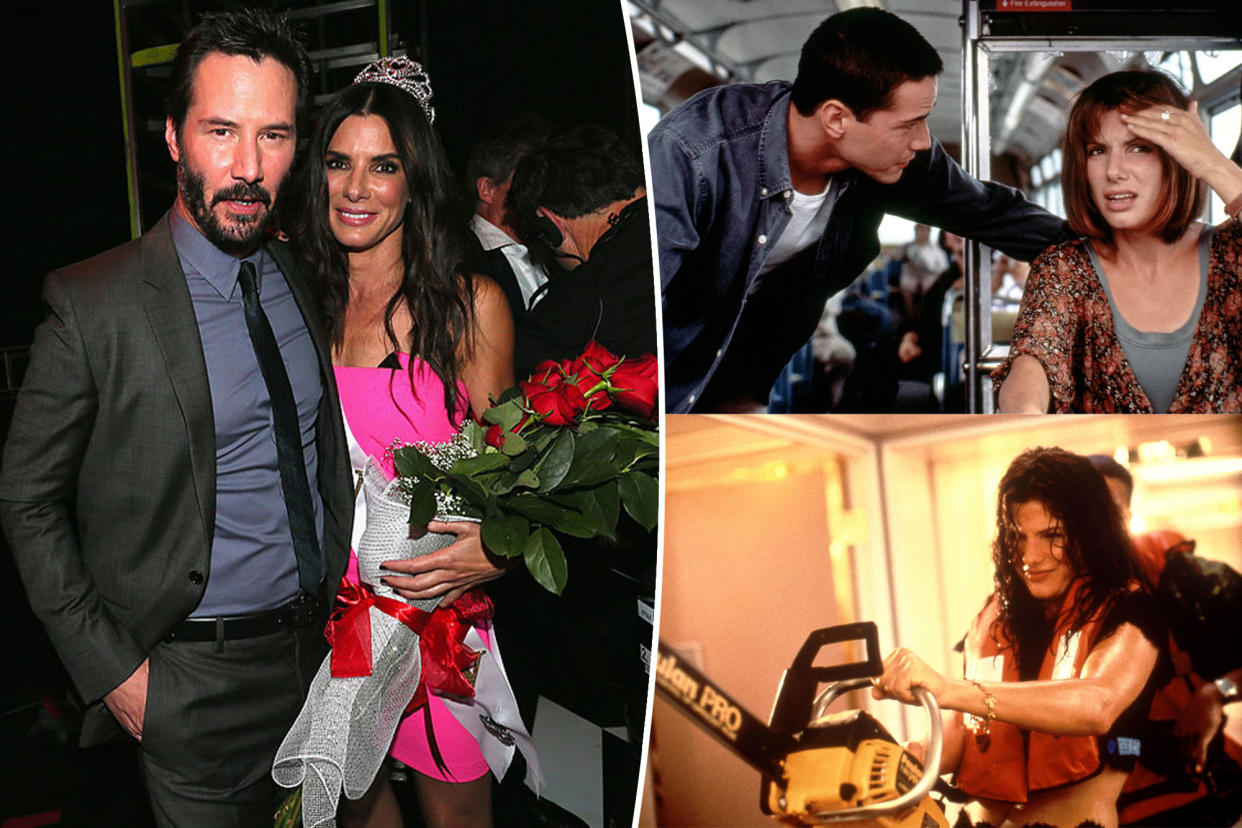 Keanu Reeves and Sandra Bullock talk chemistry and 'knocking it out of the park' in 'Speed 3.'