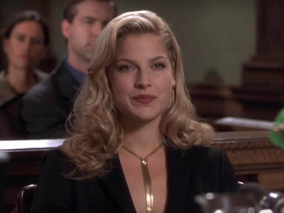 Ali Larter in a courtroom in "Legally Blonde."