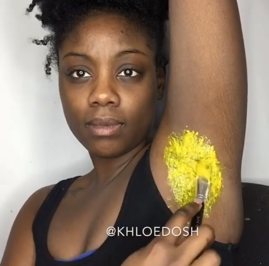 This vlogger used Elmer’s glue to brighten her underarms, and the results are unbelievable