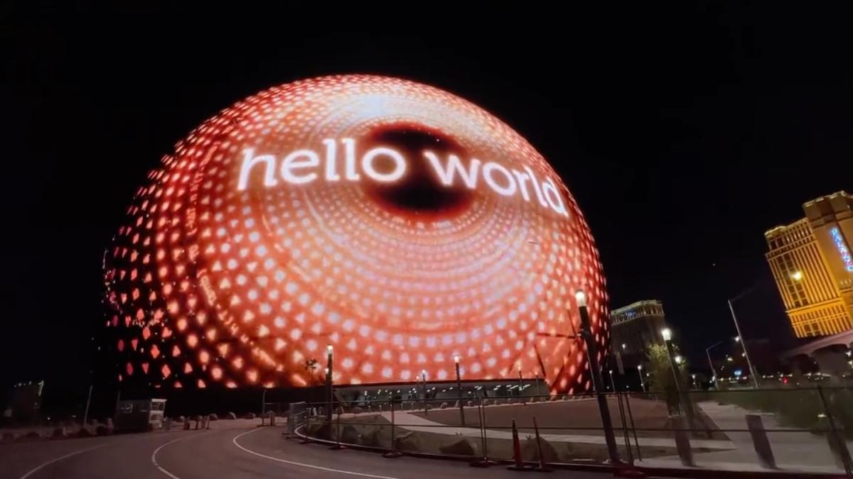 Las Vegas Sphere is illuminated for the first time