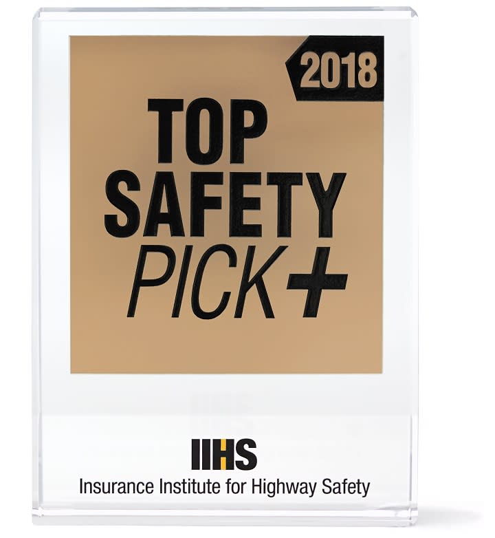 IIHS 2018 Top Safety Pick+ award photo