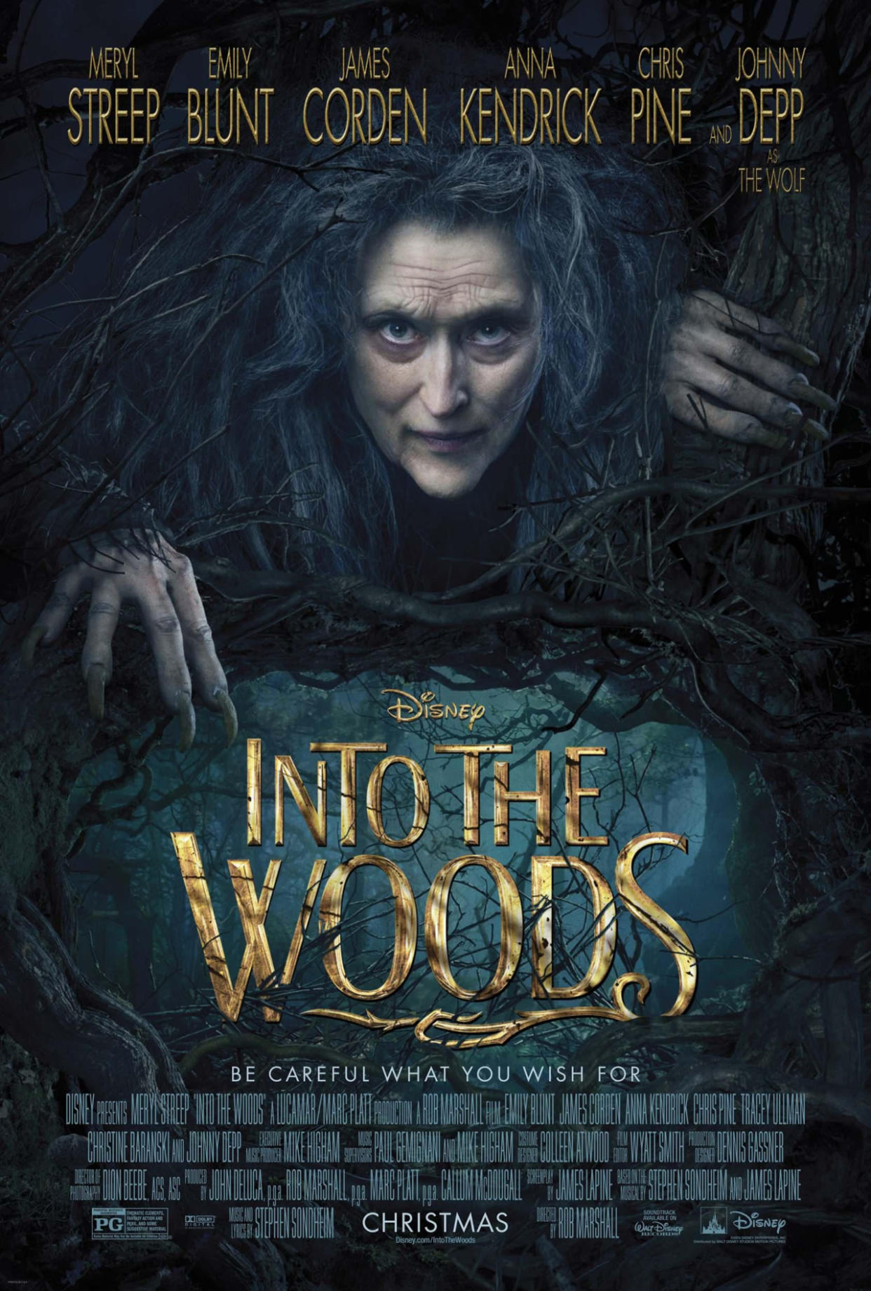 Meryl Streep in the poster for Into the Woods