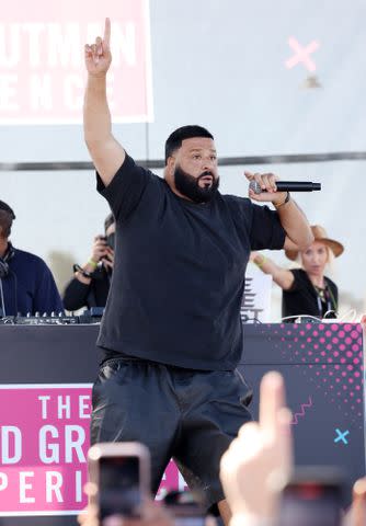 <p>Alexander Tamargo/Getty</p> DJ Khaled performs in Miami on Feb. 25, 2024