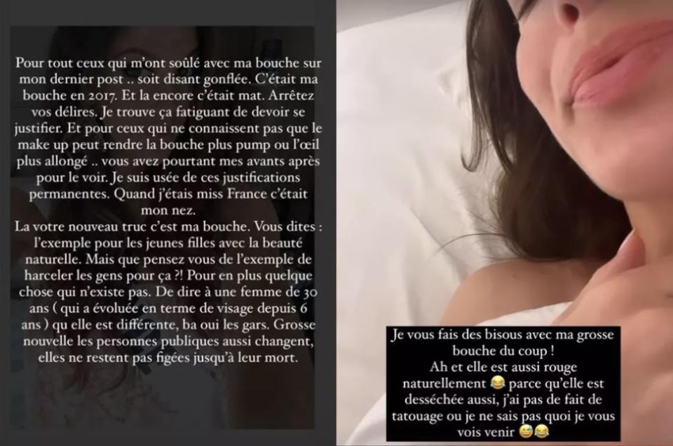 Iris Mittenaere répond une fois de plus aux critiques sur son physique, sur Instagram le 26 mars 2023. Instagram / © Instagram