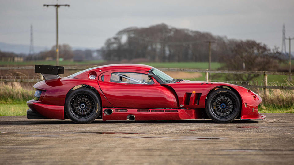 The 2000 TVR Cerbera Speed 12 from the side