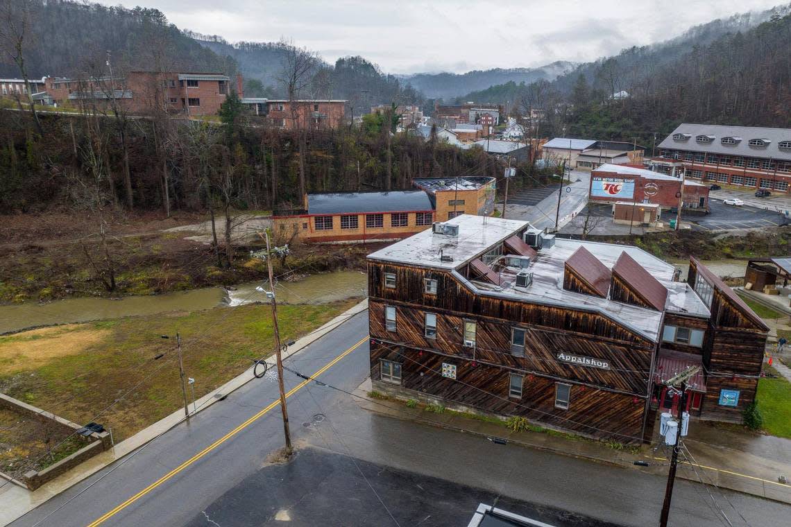 Water more than six feet high flooded the Appalshop main building in Whitesburg, Ky., last summer during a flood that devastated Eastern Kentucky.