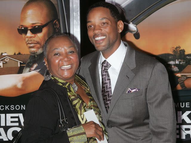 <p>Jim Spellman/WireImage</p> Will Smith and his mom Caroline Bright attend the premiere of 'Lakeview Terrace' in September 2008 in New York City.