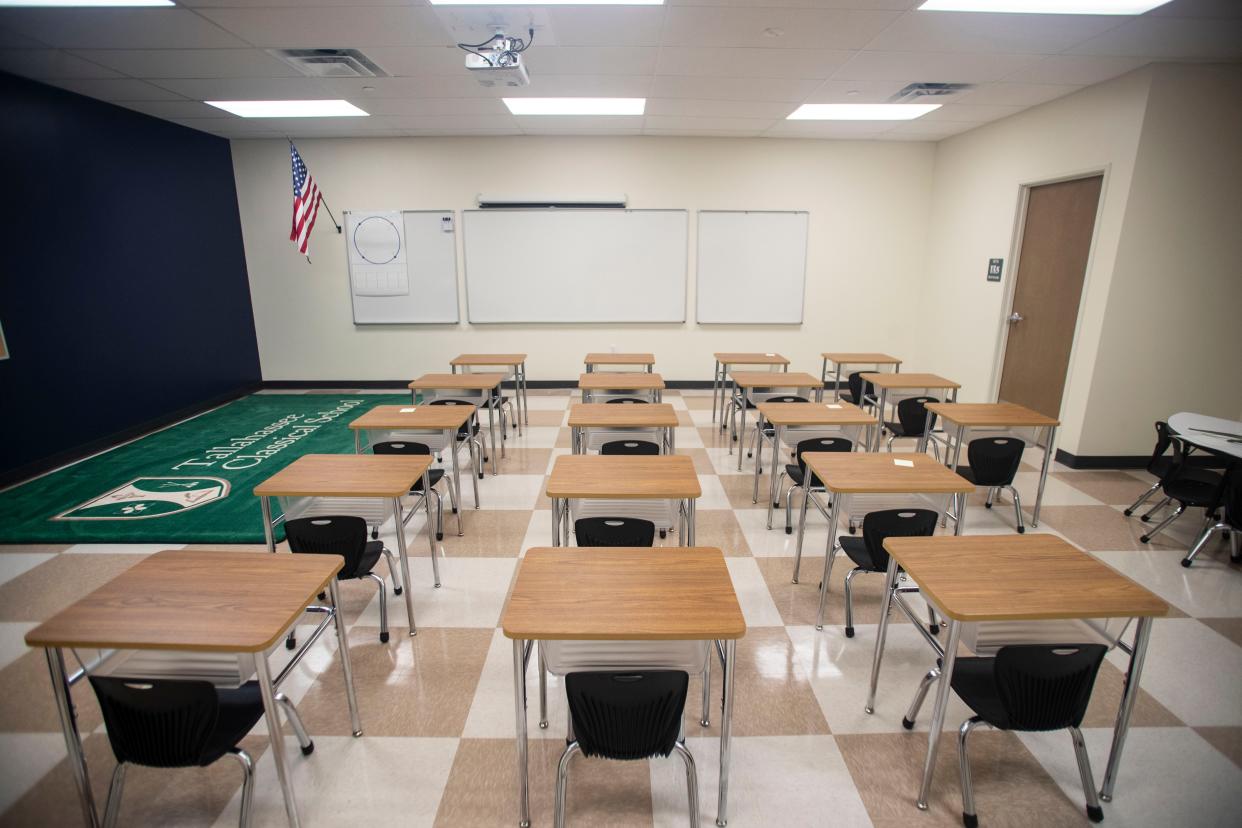 A classroom in the Tallahassee Classical School. 