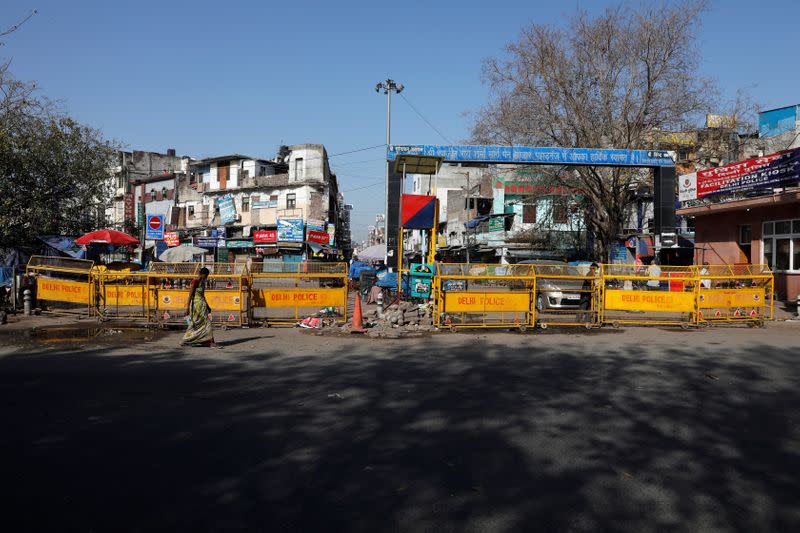 Lockdown amid a coronavirus disease (COVID-19) outbreak in New Delhi