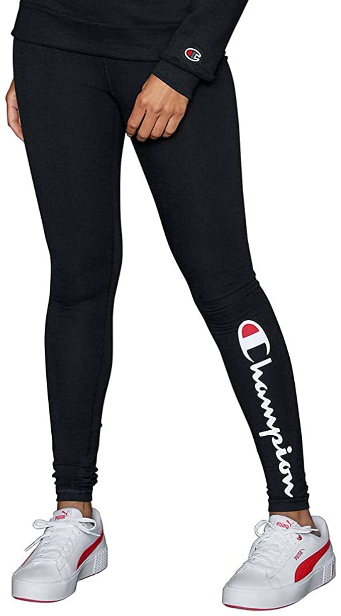 woman wearing champion leggings