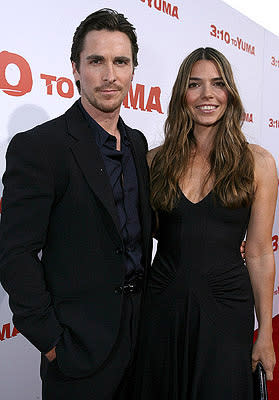 Christian Bale and Sibi Blazic at the Los Angeles premiere of Lionsgate Films' 3:10 to Yuma