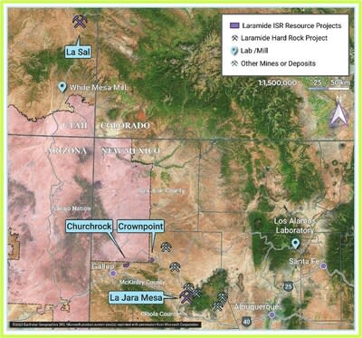 Laramide Resources Ltd.'s U.S. Projects (CNW Group/Laramide Resources Ltd.)