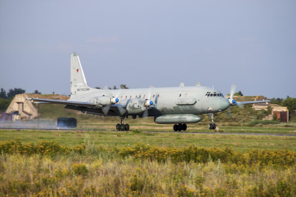 FILE - In this file photo taken on Monday, July 6, 2015, The Russian Il-20 electronic intelligence plane of the Russian air force with the registration number RF 93610, which was accidentally downed by Syrian forces responding to an Israeli air strike takes off from an airfield near Rostov-on-Don, Russia. The Kremlin said that Russian President Vladimir Putin has accepted Israel's offer to share detailed information about the Israeli air raid that triggered the Syrian fire and led to the plane's loss. (AP Photo)