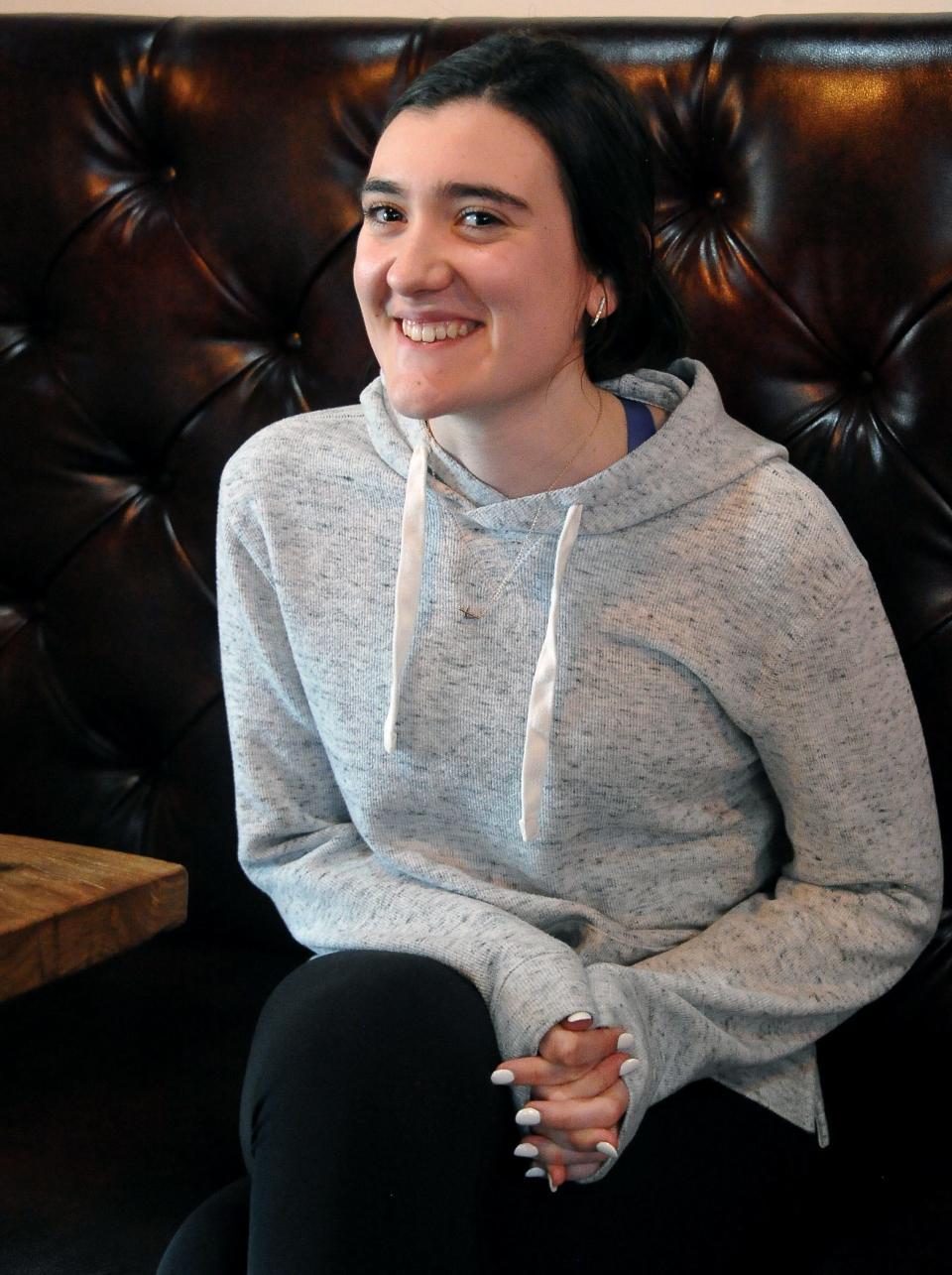 Aubrey Geiser smiles as she shares stories about all of the gluten- and dairy-free recipes she has created over the years. Geiser, who fell in love with baking at a young age, developed a gluten and dairy allergy years ago and now wants to open her own bakery of allergy friendly baked goods.