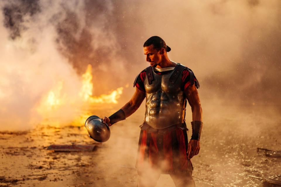 Fierce: Ibrahimović plays a formidable Roman warrior (Alamy)