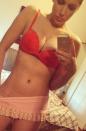 <p>The 27-year-old shows off her toned bod in this selfie she shared to her Instagram. She shared with Daily Mail, "I drink up to to six cups of green tea a day and five glasses of water, I do yoga, stretching and a light body workout 45 mins to an hour everyday."</p><br>