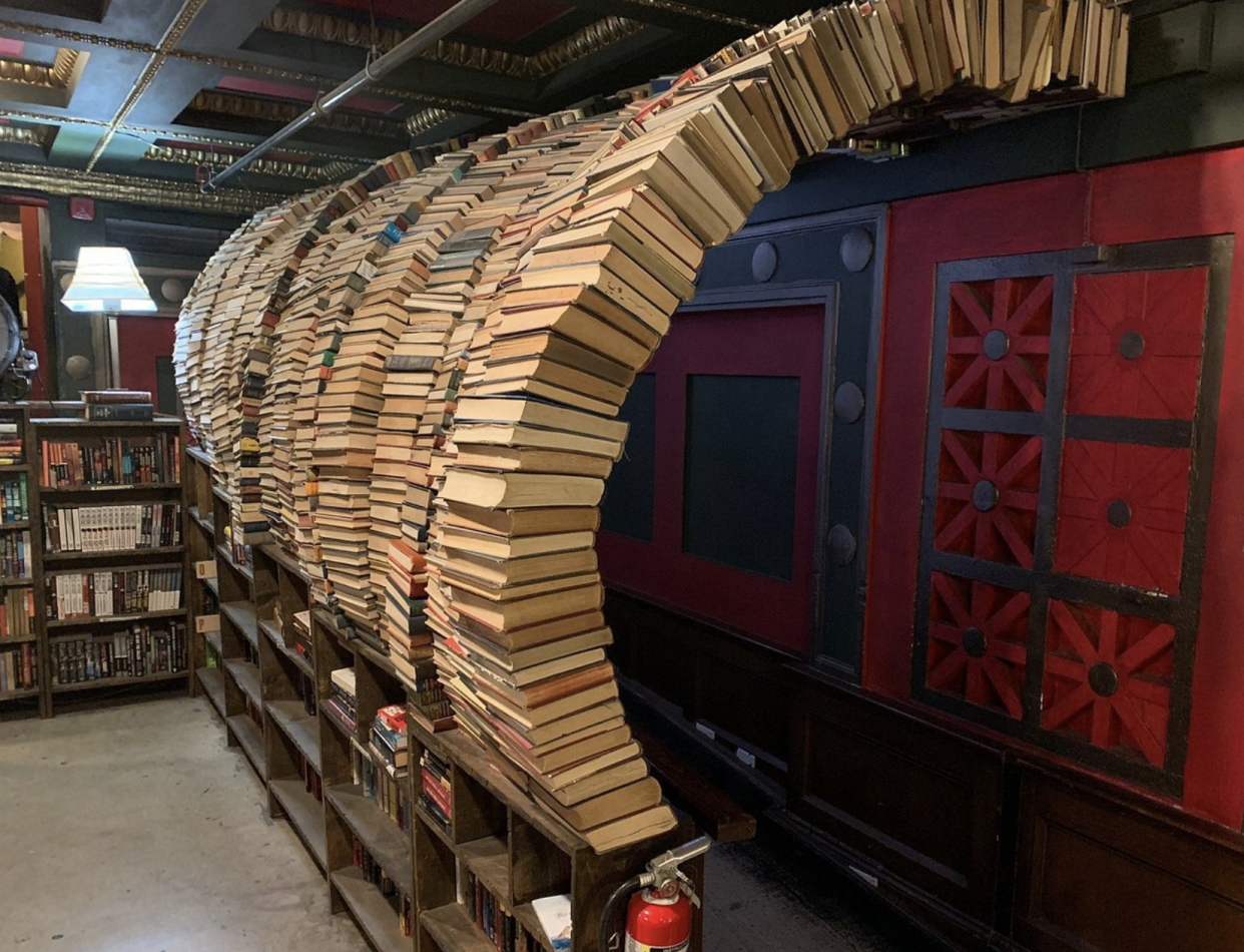 The Last Bookstore book tunnel