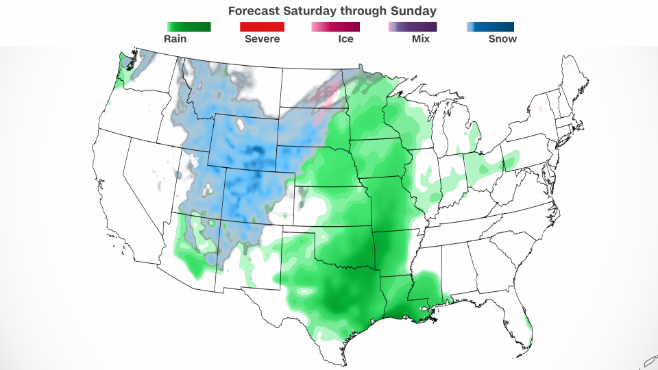 A storm will move through the Rockies Saturday and impact the central US Sunday. - CNN Weather