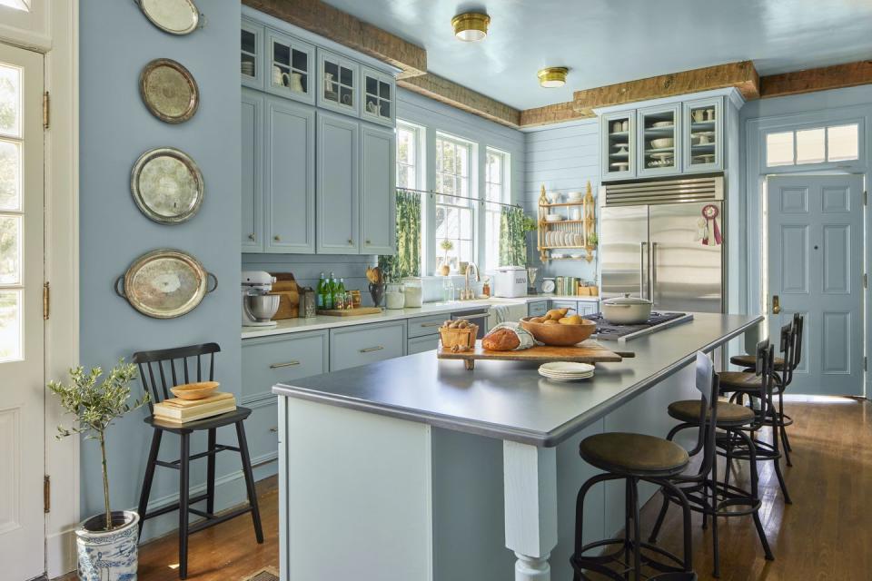 mississippi farmhouse makeover takeover blue kitchen