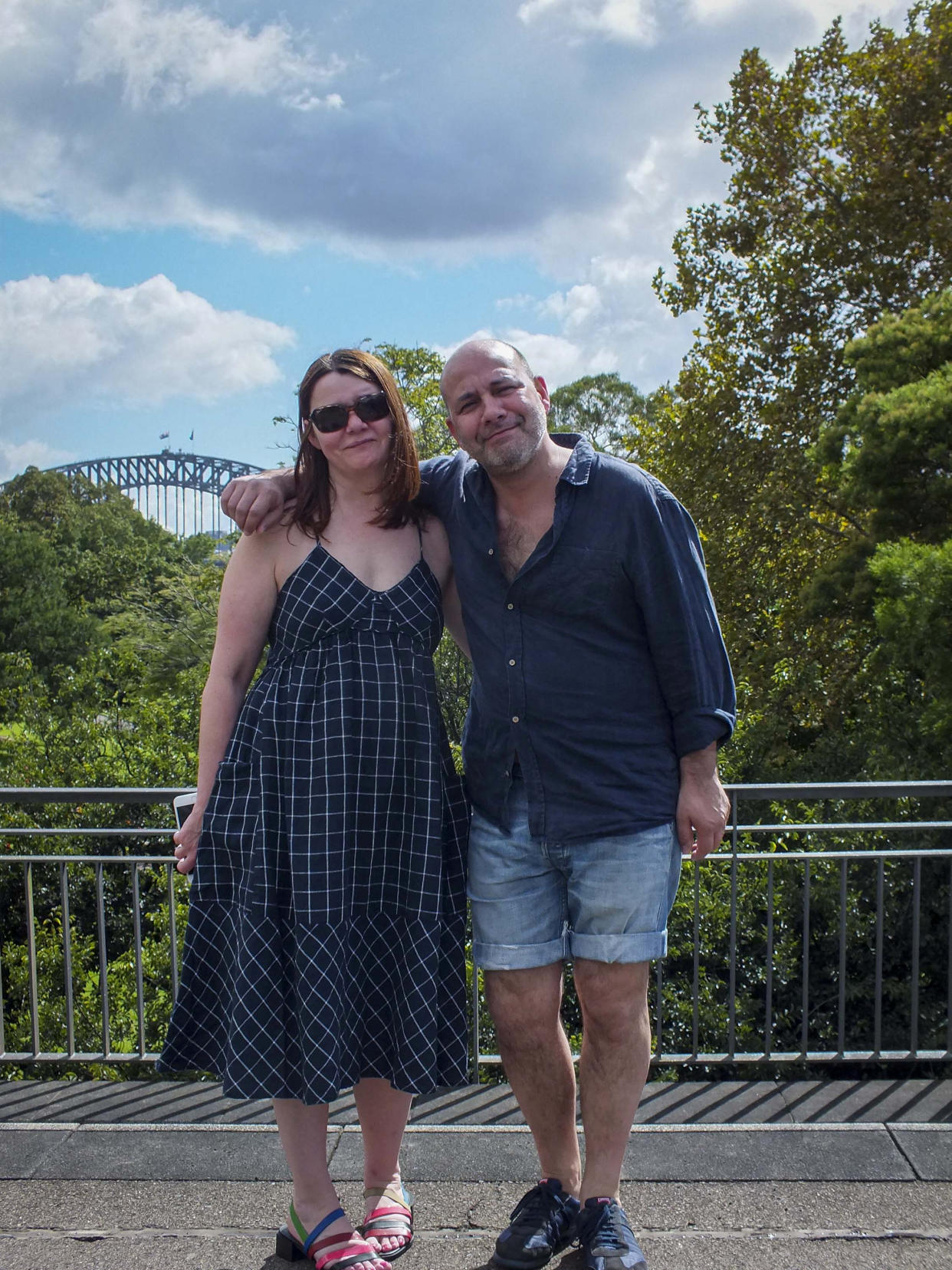 Nicky Wake, her late husband Andy in Sydney, 2017. (Nicky Wake/SWNS)