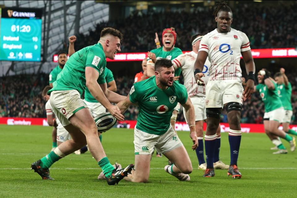 Ireland are seeking to become the first men’s team to win back-to-back Six Nations grand slams  (Getty)