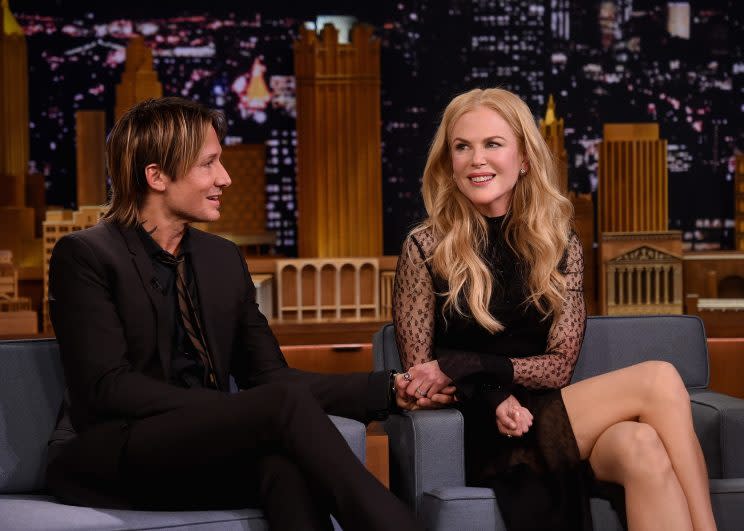 Keith Urban and Nicole Kidman during a segment on 'The Tonight Show Starring Jimmy Fallon' at Rockefeller Center on November 16, 2016 in New York City. Photo: Jamie McCarthy/Getty Images