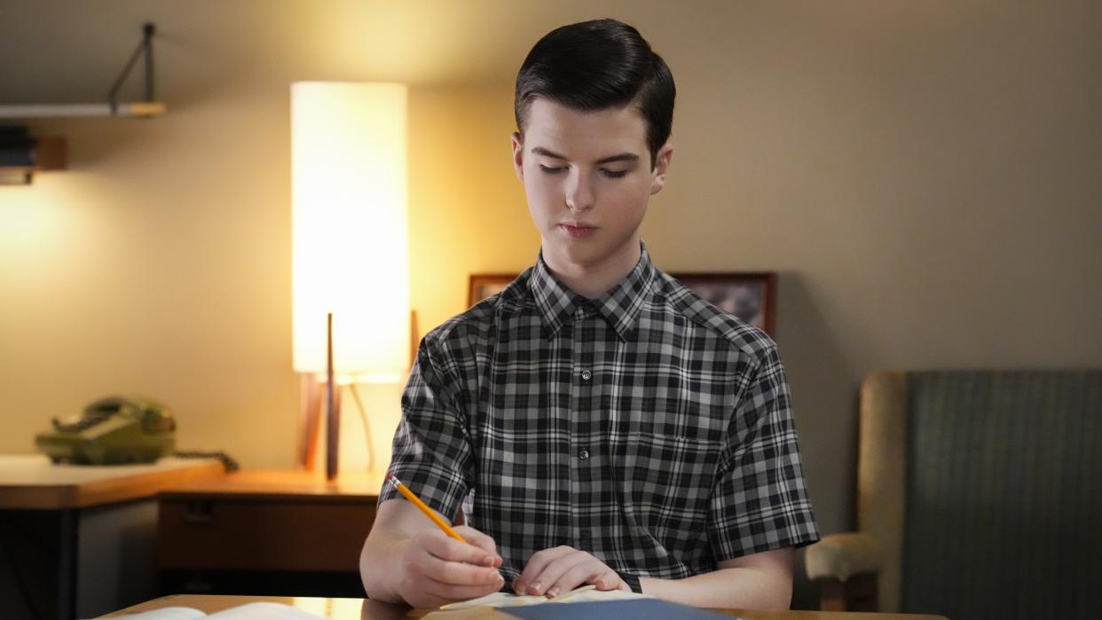  Iain Armitage as Sheldon Cooper in Young Sheldon. 