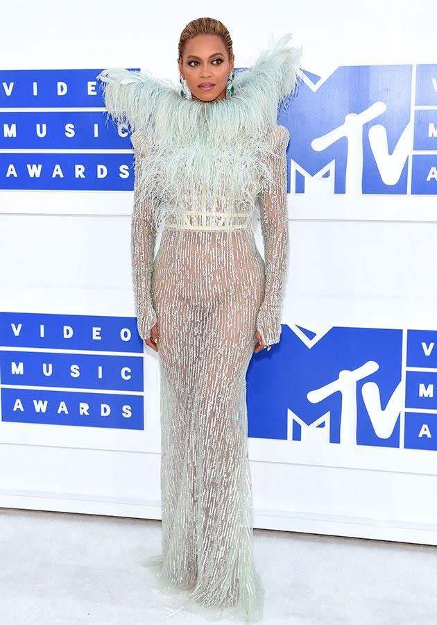 Beyonce rocked the red carpet. Source: Getty