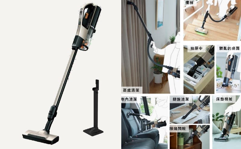 ▲HITACHI 無線吸塵器 PVXH920JT輕量易操作，即日起至2月底，買就送鋁合金雙耳鍋及收納架，享優惠約88折。（圖片來源：Yahoo購物中心）