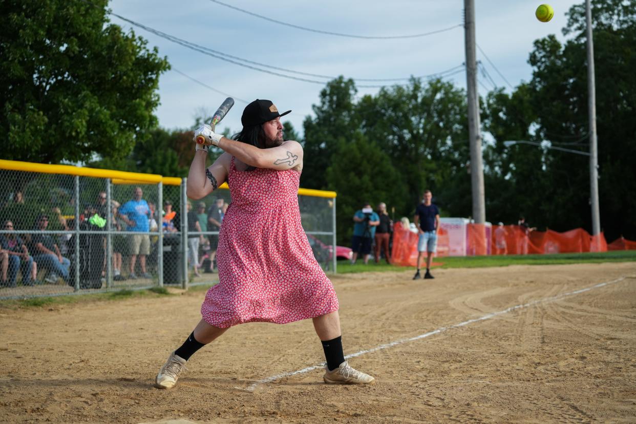 The 45th annual Delhi Skirt Game was packed with food, beer, games and skirts on Friday August 12. 2022 at Delhi Park. The evening featured the annual softball game as well as live music and fireworks.