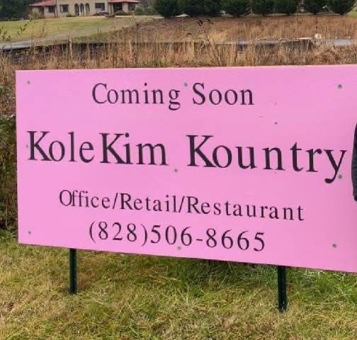 A photo of the 'Kole Kim Kountry' sign in Sylva. The sign was removed on Dec. 13.