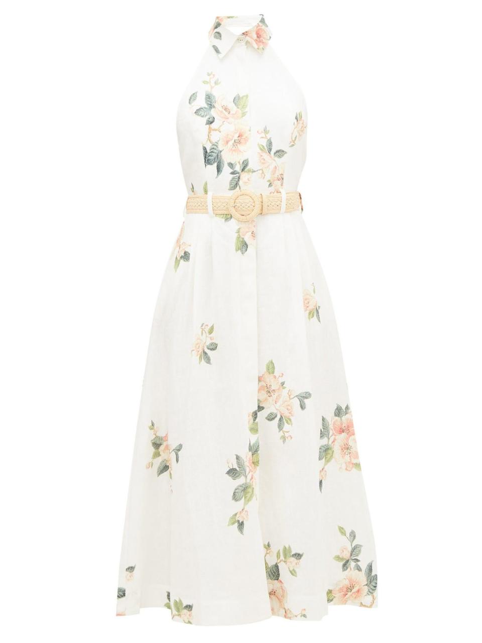 <p>Floral-print linen dress, £575, Zimmermann</p><p><a class="link " href="https://go.redirectingat.com?id=127X1599956&url=https%3A%2F%2Fwww.matchesfashion.com%2Fproducts%2FZimmermann-Kirra-halterneck-floral-print-linen-dress-1320270&sref=https%3A%2F%2Fwww.townandcountrymag.com%2Fuk%2Fstyle%2Ffashion%2Fg32698495%2Fwhat-to-wear-seaside-staycation%2F" rel="nofollow noopener" target="_blank" data-ylk="slk:Shop now;elm:context_link;itc:0;sec:content-canvas">Shop now</a></p>