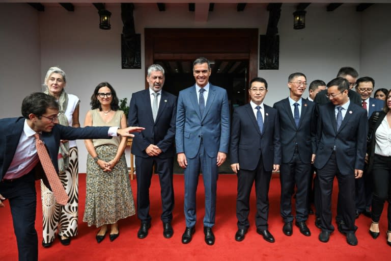 Spain's Prime Minister Pedro Sanchez said Wednesday the European Union should 'reconsider' a plan to impose tariffs of up to 36 percent on Chinese electric cars (Hector RETAMAL)