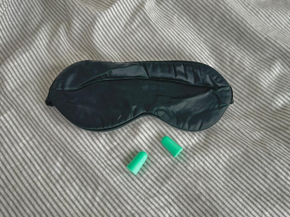 Earplugs and a sleep mask.