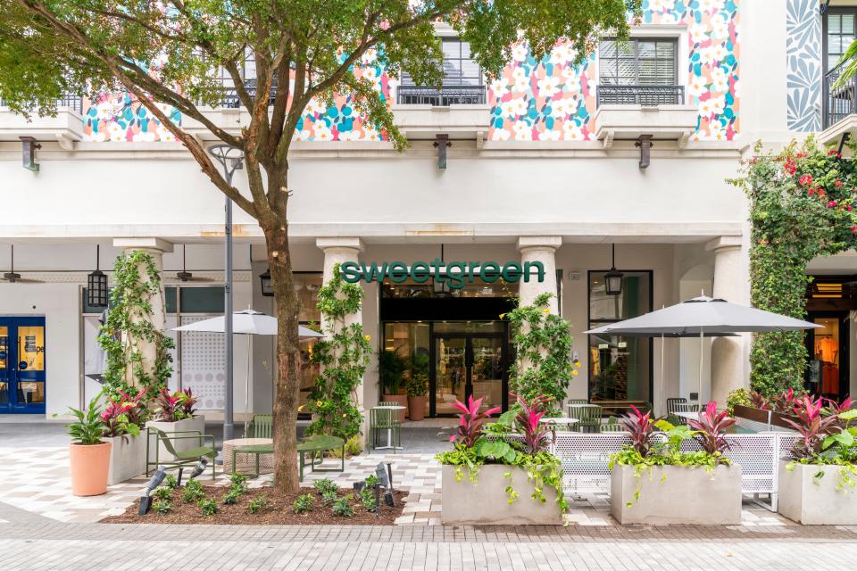 Leafy vibe: A view of Sweetgreen at The Square in West Palm Beach.