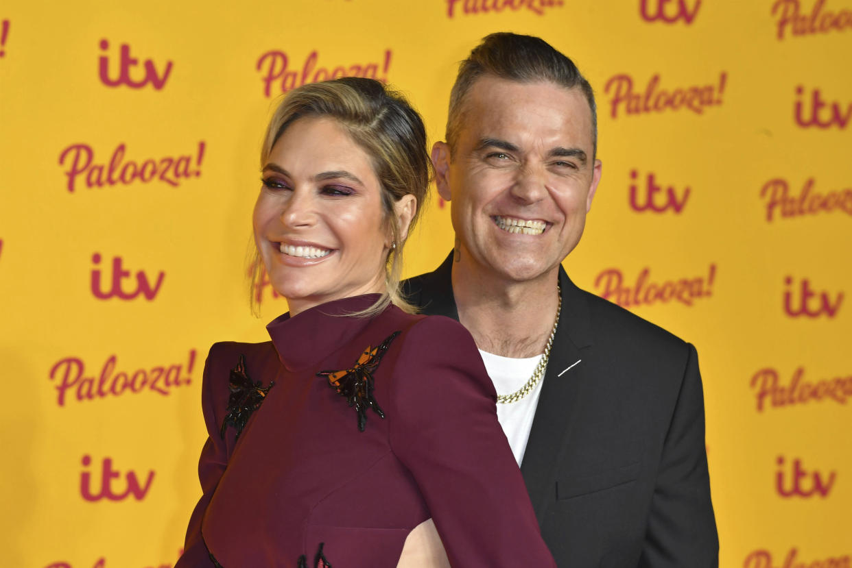 Photo by: zz/KGC-143/STAR MAX/IPx 2018 10/16/18 Ayda Field and Robbie Williams at ITV Palooza! held at The Royal Festival Hall. (London, England, UK)