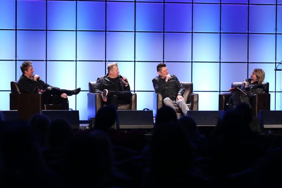 Joe Don Rooney, Gary LeVox, Jay DeMarcus and Sarah Trahern | Hunter Berry/CMA