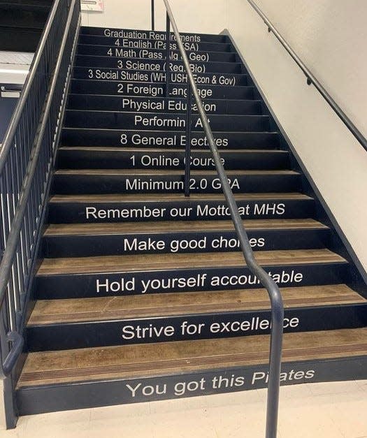 The Matanzas HS Student Government Association gifted a “Stairway to Success” to the school.