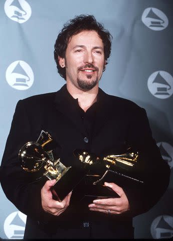 <p>Steve Granitz/WireImage</p> Bruce Springsteen with his Grammy awards