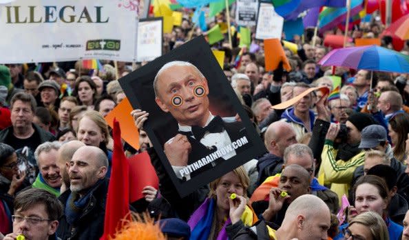 Vladmir Putin gay protest