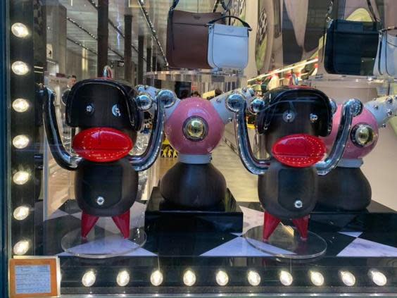 In 2018, lawyer Chinyere Ezie spotted figurines in the Prada shop window in Soho, New York that bore a resemblance to racist depictions of black people (Chinyere Ezie / Facebook)