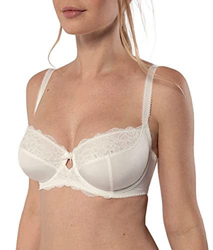 Curves Off White Lace Demi Bra