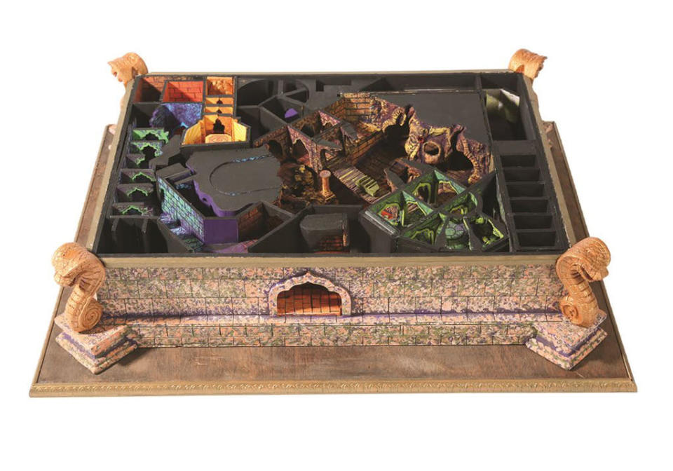 <p>The ride at Disneyland turns the Temple of Doom, a nightmare labyrinth of death into a rip-roaring thrill-ride — and now you can own a miniature version of the attraction, which was used to plan out its construction.<br></p>