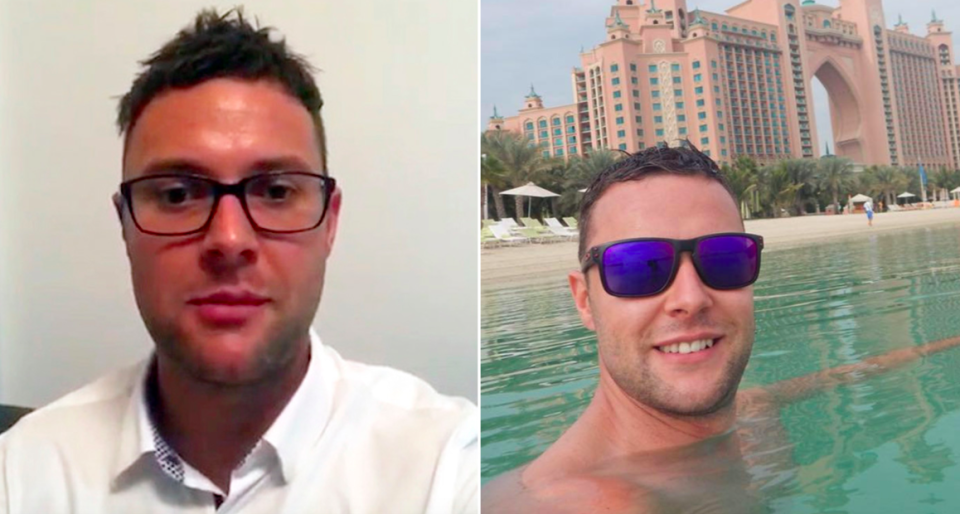 <em>Jamie Harron recorded a message thanking supporters during his ordeal in Dubai (SWNS)</em>