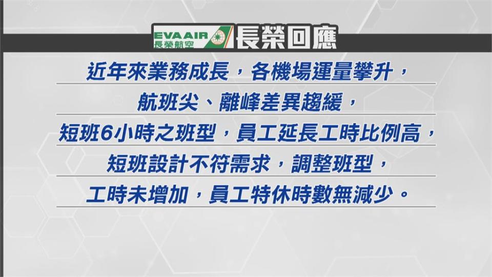 長短班型改成8小時　地勤控影響特休天數！2018年起逐漸更改　長榮反駁：特休不受影響