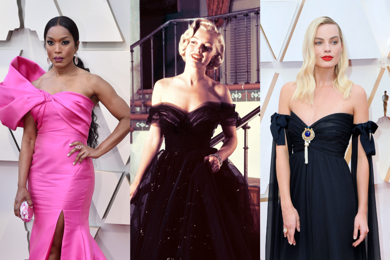 Stars like Angela Bassett, Marilyn Monroe and Margot Robbie have graced Oscars red carpets over the years. (Photos via Getty Images)