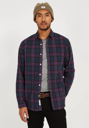 Recycled Polyester Blend Tartan Shirt 