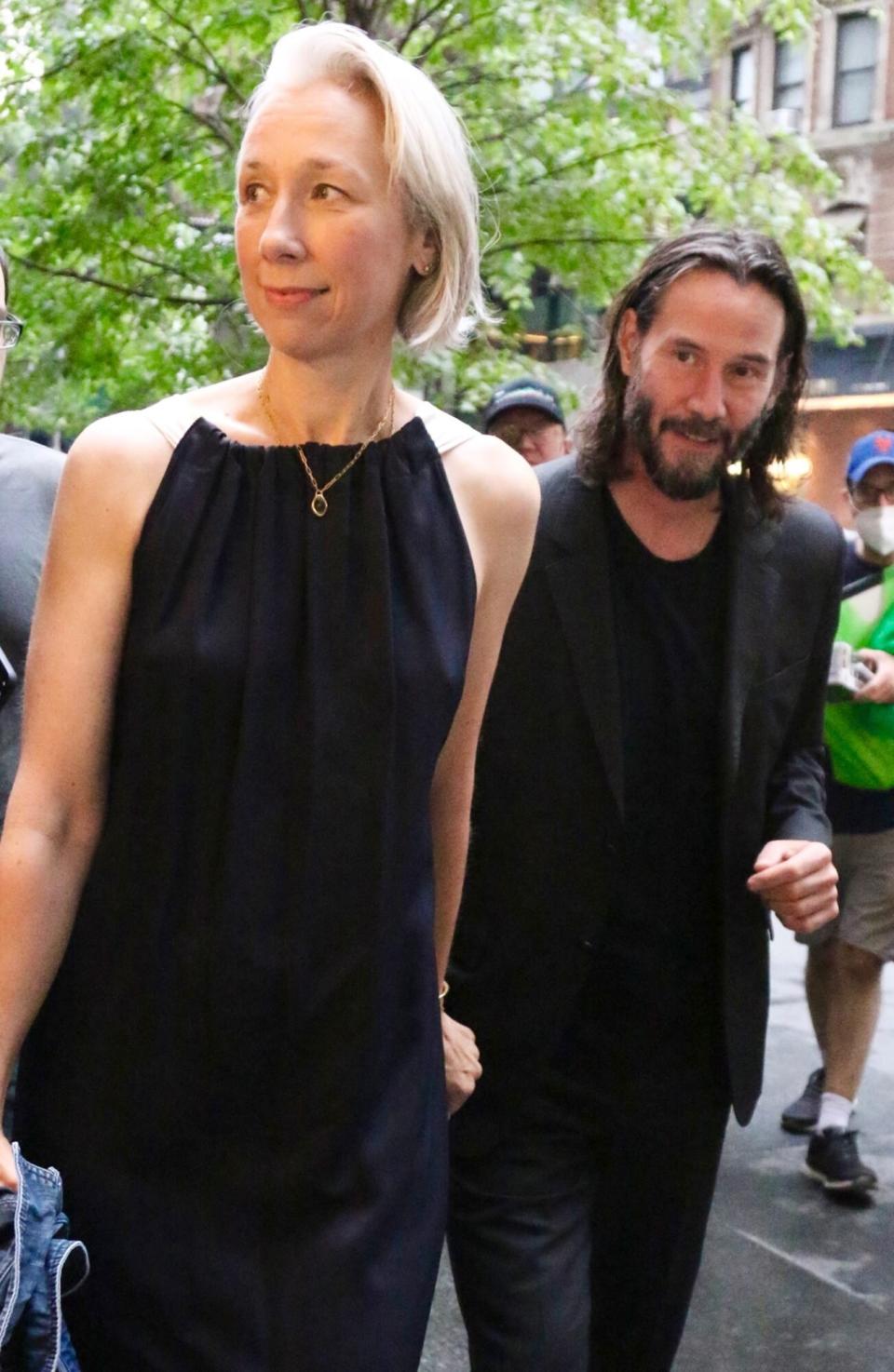 Keanu Reeves and girlfriend Alexandra Grant arrive to see a performance of the Broadway Show “American Buffalo”