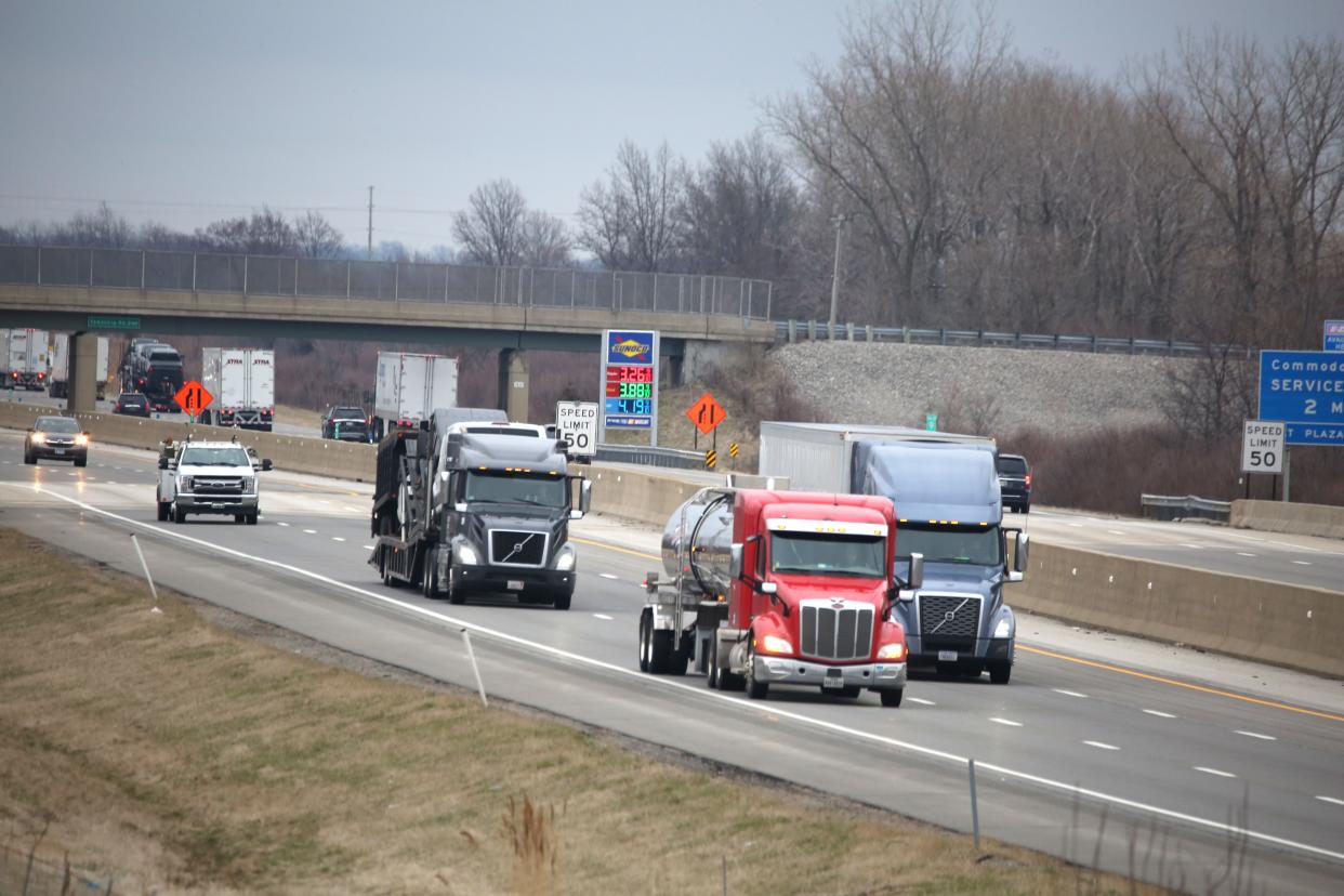 The Ohio Turnpike near Clyde was busy on a recent afternoon. The Ohio Turnpike recently announced work projects for 2023.