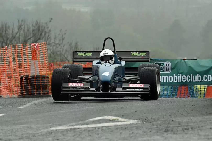 Photo showing Trevor Willis in his OMS 28 - a BHC entry and former Championship winner